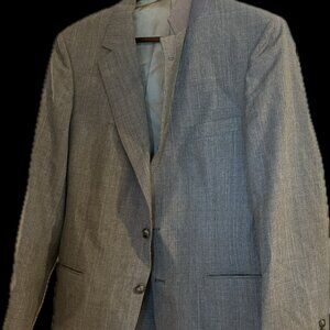 Mens Johnny Carson Suit Jacket Blazer Grey Union Made Vtg! 40/34 Regular